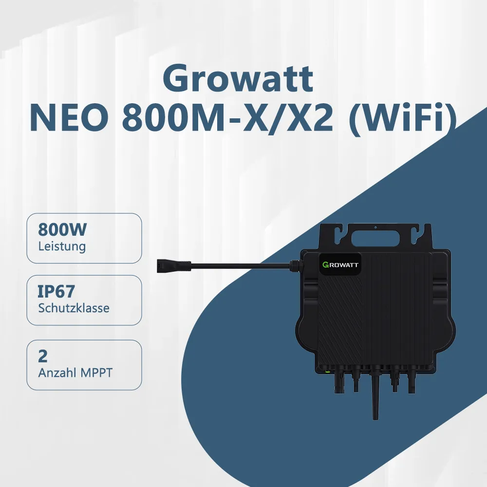 [GRO-WR-NEO8] Growatt NEO 800-2500M-X/X2 Mikrowechselrichter (Wi-Fi) (800W)