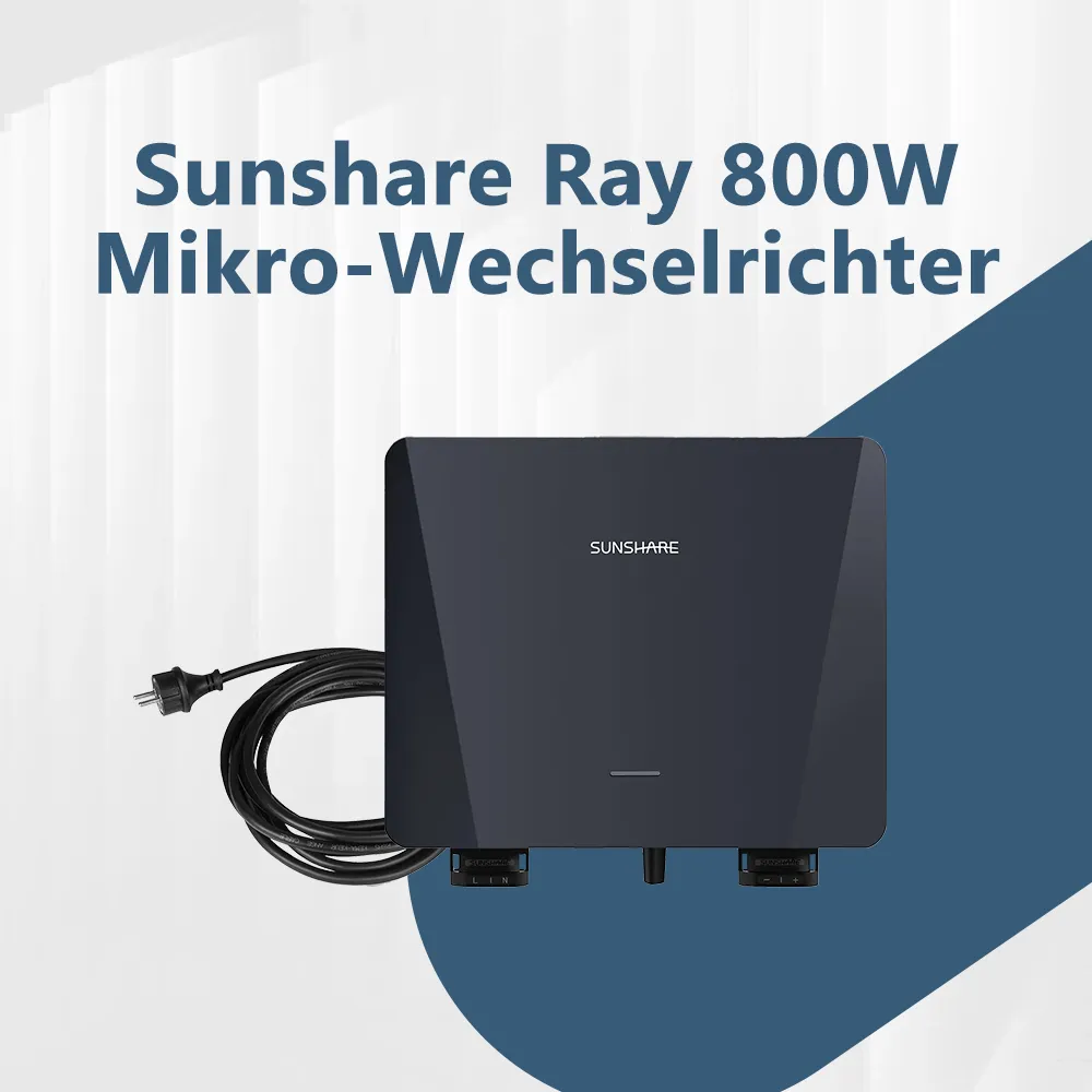 [SUN-WR-RAY5M] Sunshare Ray 800W Mikro-Wechselrichter (mit AC Kabel 5M)