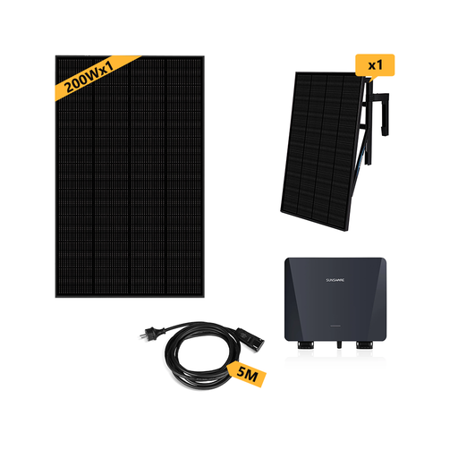 [0179036001P] SUNSHARE Beton Balkonkraftwerk 800W mit 5m AC Kabel & 200W Solarmodul