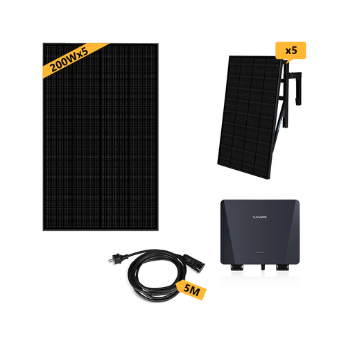[0179036005P] SUNSHARE Beton Balkonkraftwerk 800W mit 5m AC Kabel & 1000W Solarmodule