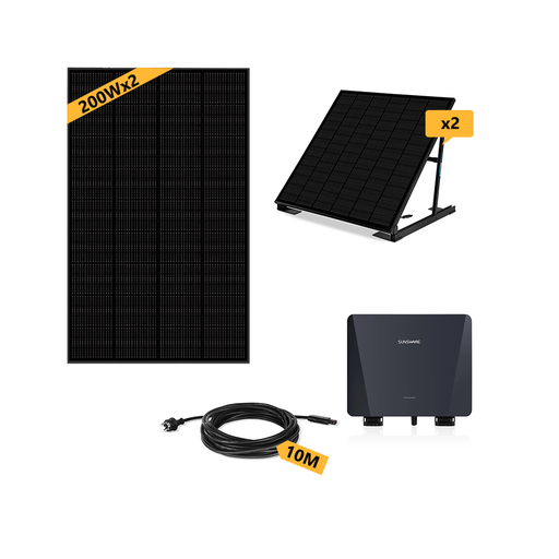 [0179036032P] SUNSHARE Garten Balkonkraftwerk 800W mit 10m AC Kabel & 400W Solarmodule