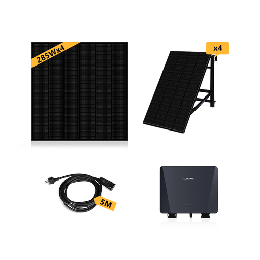 [0179036048P] SUNSHARE Geländer Balkonkraftwerk 855W mit 5m AC Kabel & 1140W Solarmodule