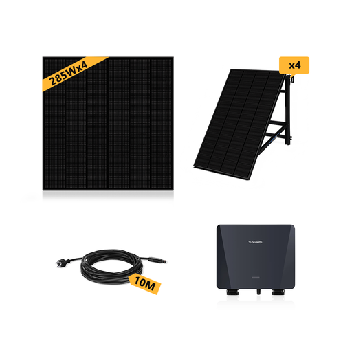 [0179036052P] SUNSHARE Geländer Balkonkraftwerk 855W mit 10m AC Kabel & 1140W Solarmodule