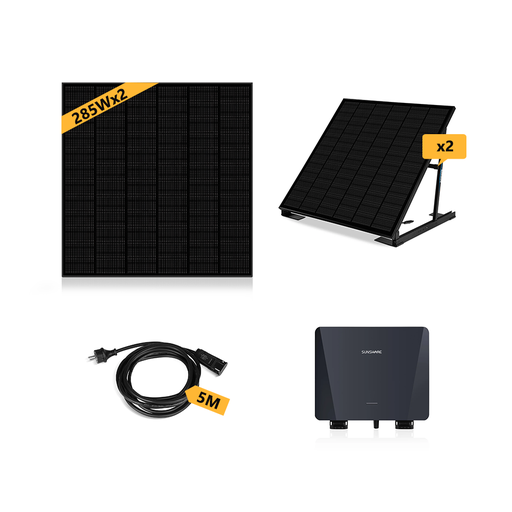 [0179036054P] SUNSHARE Garten Balkonkraftwerk 855W mit 5m AC Kabel & 570W Solarmodule